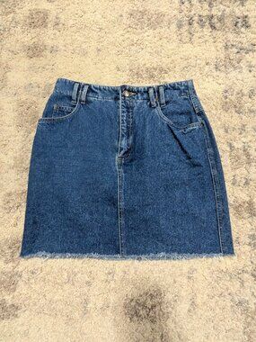 Distressed Jean Skirt